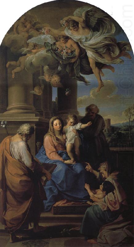 Pompeo Batoni Holy Family with St. Elizabeth, Zechariah, and the infant St. John the Baptist china oil painting image